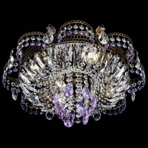 Люстра Камея №4 под бронзу фиолетовая в Ижевске Гусь Хрустальный
