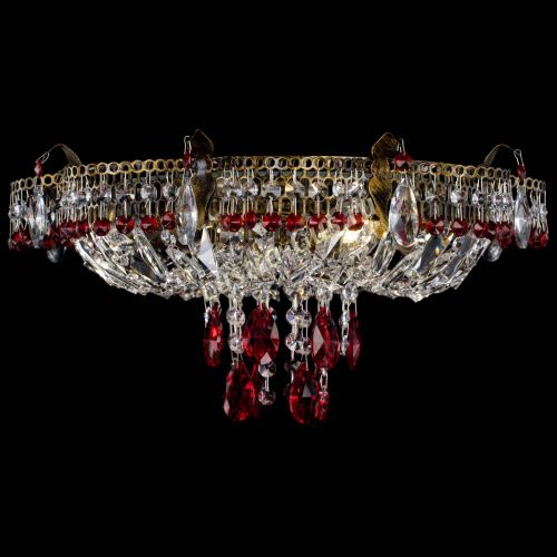 Люстра Камея №4 под бронзу красная в Ижевске Гусь Хрустальный