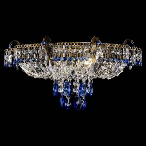 Люстра Камея №4 под бронзу синяя в Ижевске Гусь Хрустальный