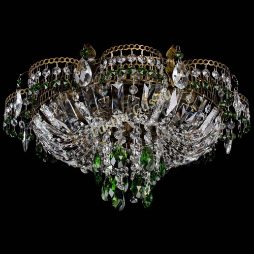 Люстра Камея №4 под бронзу зеленая в Ижевске Гусь Хрустальный