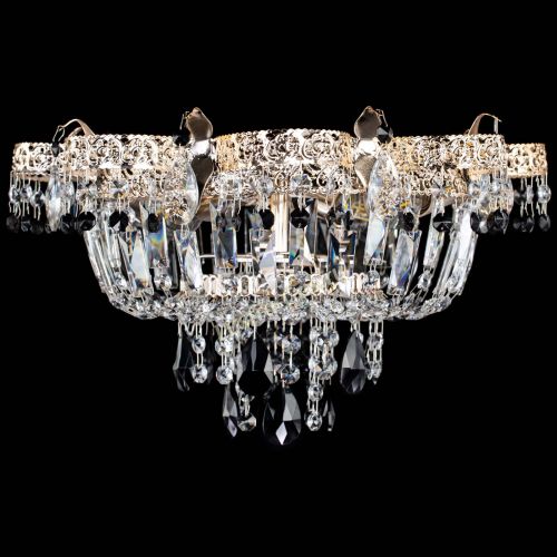 Люстра Камея Флора №4 черная в Ижевске Гусь Хрустальный