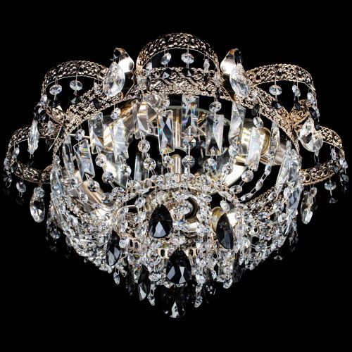 Люстра Камея Флора №4 черная в Ижевске Гусь Хрустальный