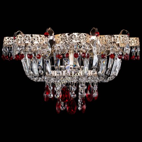 Люстра Камея Флора №4 красная в Ижевске Гусь Хрустальный