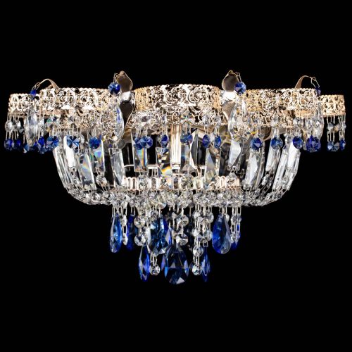 Люстра Камея Флора №4 синяя в Ижевске Гусь Хрустальный