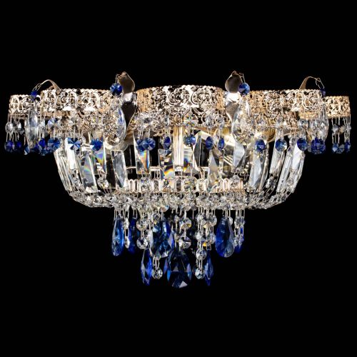 Люстра Камея Флора №4 синяя в Ижевске Гусь Хрустальный