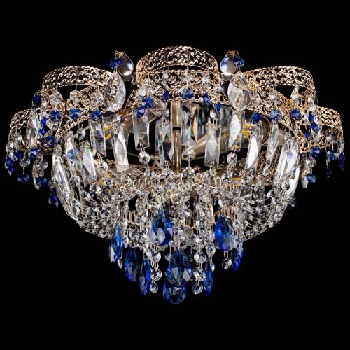 Люстра Камея Флора №4 синяя в Ижевске Гусь Хрустальный