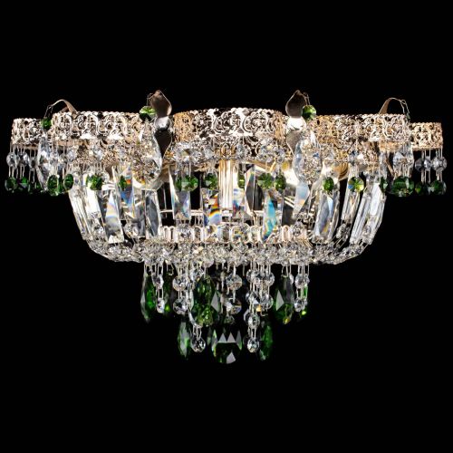 Люстра Камея Флора №4 зеленая в Ижевске Гусь Хрустальный