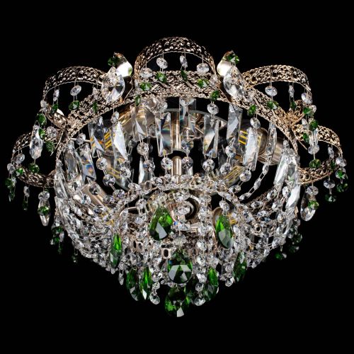 Люстра Камея Флора №4 зеленая в Ижевске Гусь Хрустальный