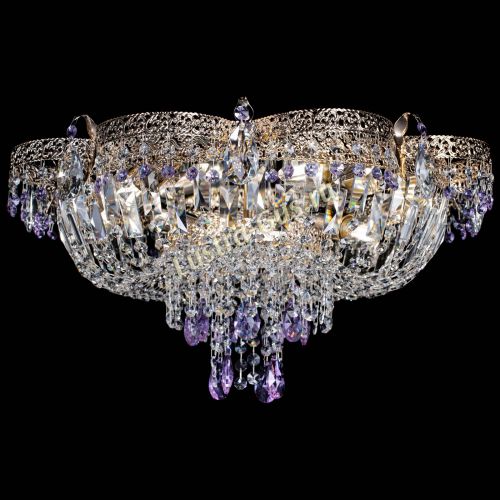 Люстра Камея Флора Журавлик №6 фиолетовая в Ижевске Гусь Хрустальный