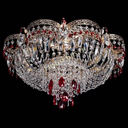 Люстра Камея Флора Журавлик №6 красная в Ижевске Гусь Хрустальный