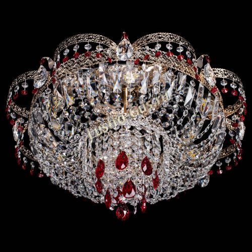 Люстра Камея Флора Журавлик №6 красная в Ижевске Гусь Хрустальный