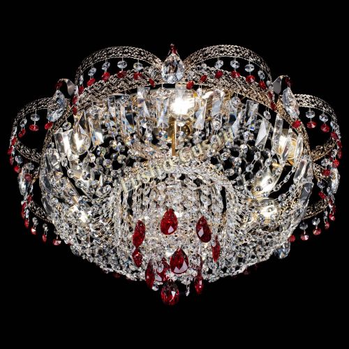 Люстра Камея Флора Журавлик №6 красная в Ижевске Гусь Хрустальный