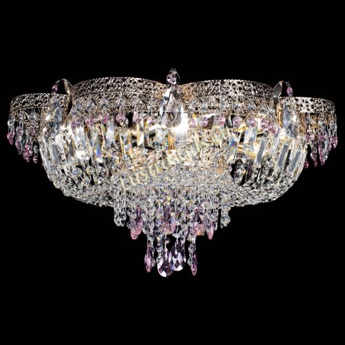 Люстра Камея Флора Журавлик №6 розовая в Ижевске Гусь Хрустальный