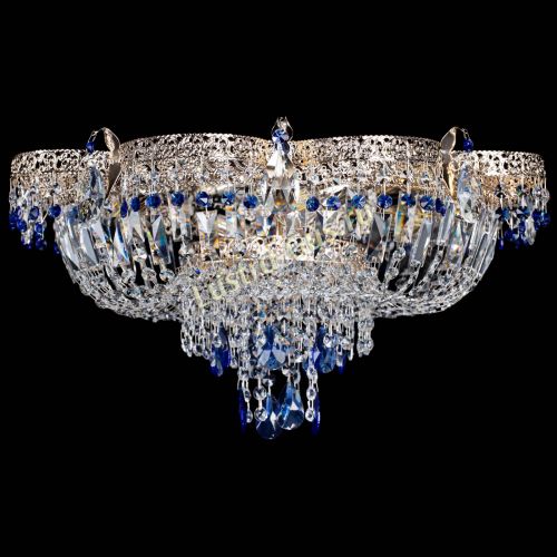 Люстра Камея Флора Журавлик №6 синяя в Ижевске Гусь Хрустальный