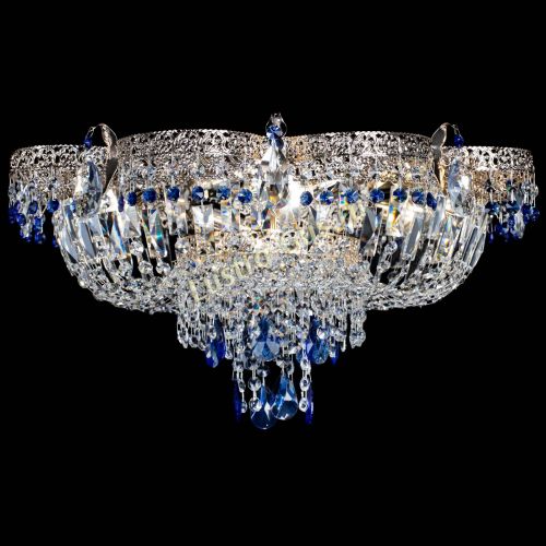 Люстра Камея Флора Журавлик №6 синяя в Ижевске Гусь Хрустальный