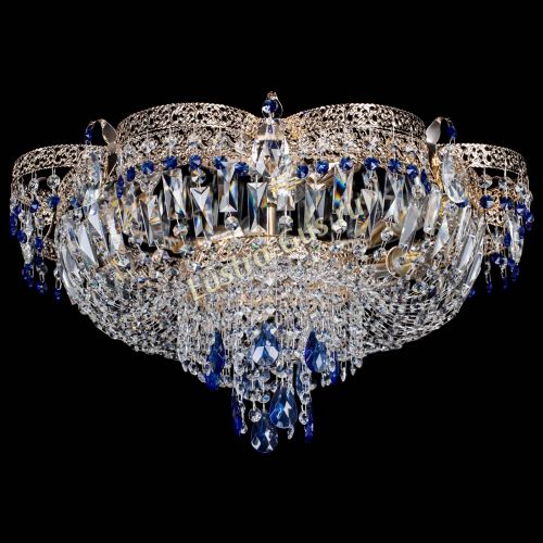 Люстра Камея Флора Журавлик №6 синяя в Ижевске Гусь Хрустальный