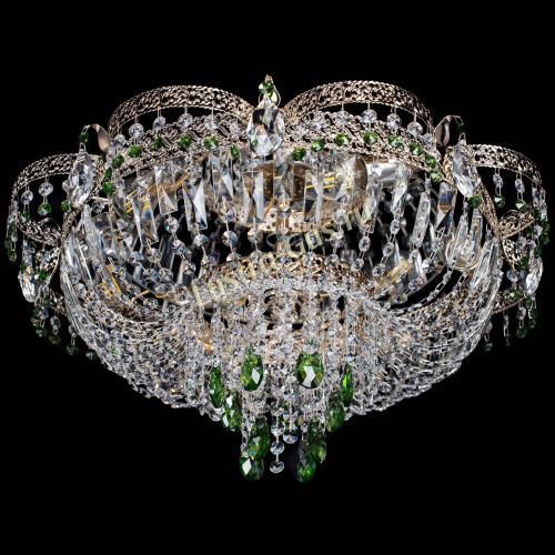 Люстра Камея Флора Журавлик №6 зеленая в Ижевске Гусь Хрустальный