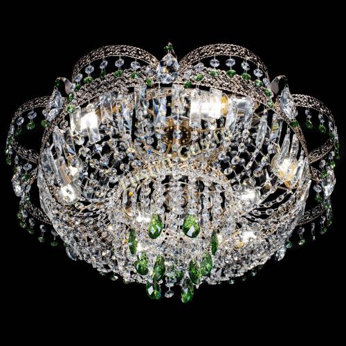 Люстра Камея Флора Журавлик №6 зеленая в Ижевске Гусь Хрустальный