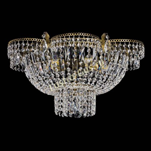 Люстра Камея №1 под бронзу прямая в Ижевске Гусь Хрустальный