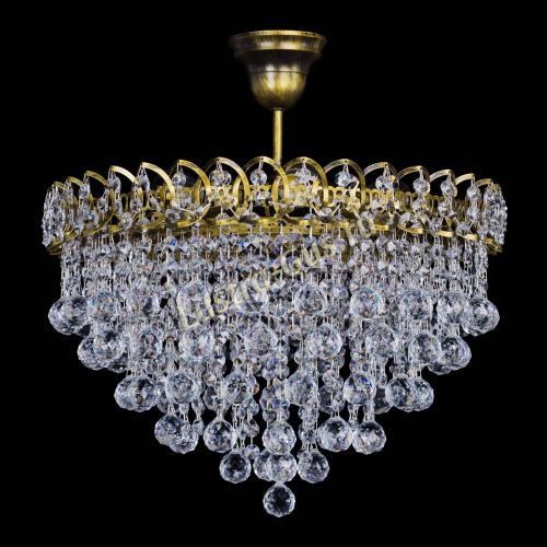 Люстра Капель Пирамида Шар 30 с подвесом под бронзу в Ижевске Гусь Хрустальный