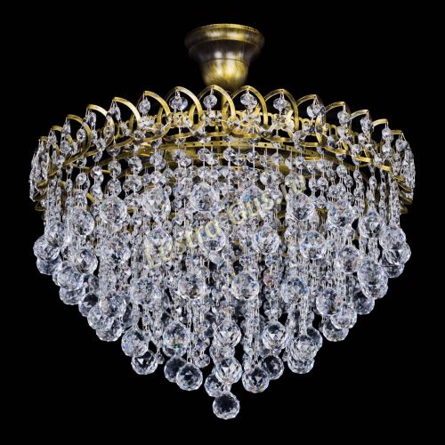 Люстра Капель Пирамида Шар 30 с подвесом под бронзу в Ижевске Гусь Хрустальный