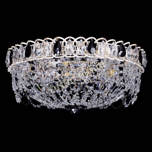 Люстра Каскад Ажур Черная белая в Ижевске Гусь Хрустальный