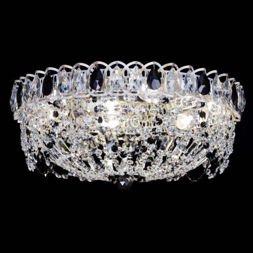 Люстра Каскад Ажур Черная белая в Ижевске Гусь Хрустальный