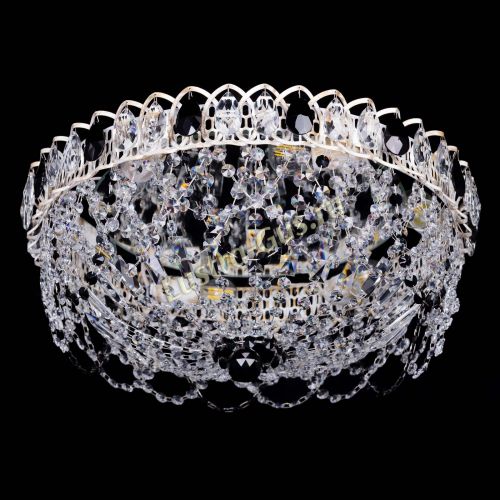 Люстра Каскад Ажур Черная белая в Ижевске Гусь Хрустальный