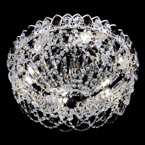 Люстра Каскад Ажур Черная белая в Ижевске Гусь Хрустальный