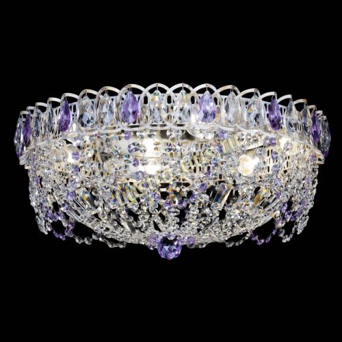 Люстра Каскад Ажур Фиолетовая белая в Ижевске Гусь Хрустальный