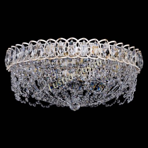 Люстра Каскад Ажур белая в Ижевске Гусь Хрустальный