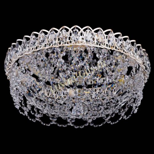 Люстра Каскад Ажур белая в Ижевске Гусь Хрустальный