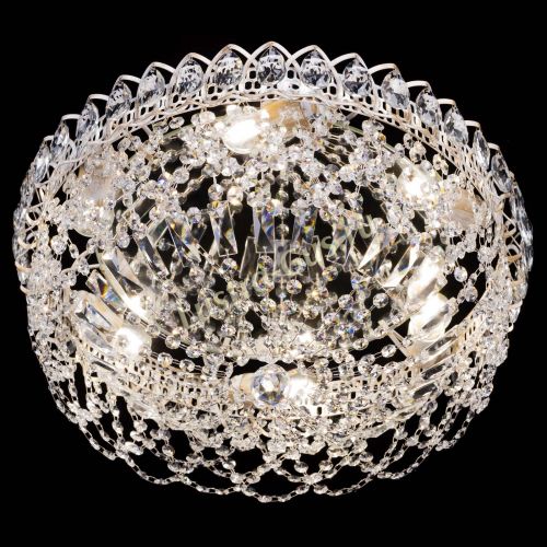 Люстра Каскад Ажур белая в Ижевске Гусь Хрустальный