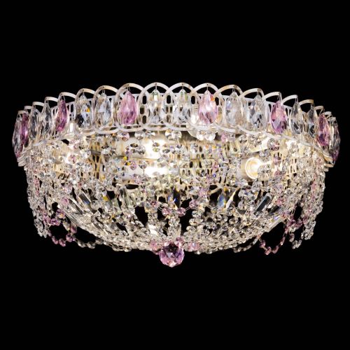 Люстра Каскад Ажур Розовая белая в Ижевске Гусь Хрустальный