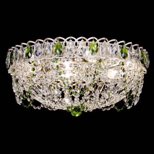 Люстра Каскад Ажур Зеленая белая в Ижевске Гусь Хрустальный