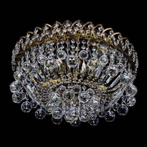 Люстра Каскад шар под бронзу в Ижевске Гусь Хрустальный