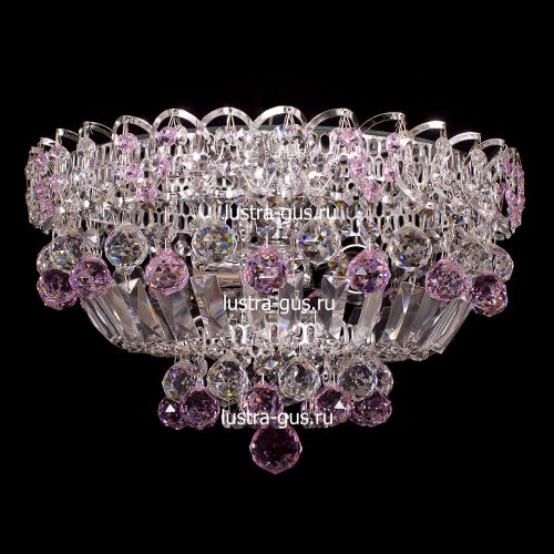 Люстра Катерина шар розовая в Ижевске Гусь Хрустальный