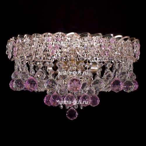 Люстра Катерина шар розовая в Ижевске Гусь Хрустальный