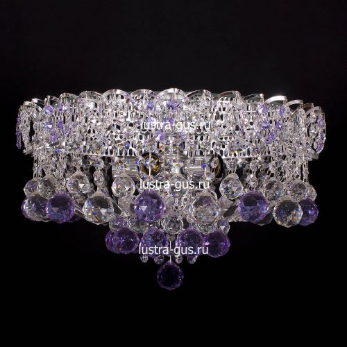 Люстра Катерина шар сиреневая в Ижевске Гусь Хрустальный