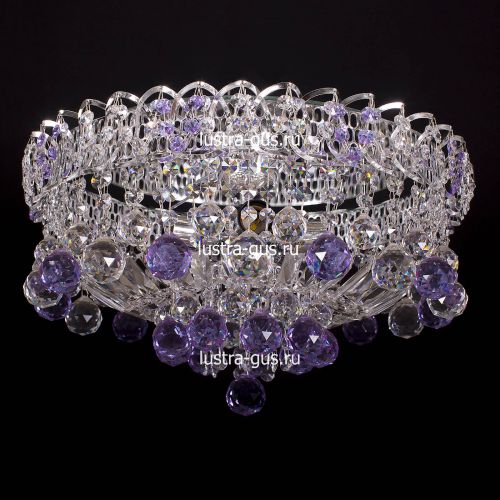Люстра Катерина шар сиреневая в Ижевске Гусь Хрустальный
