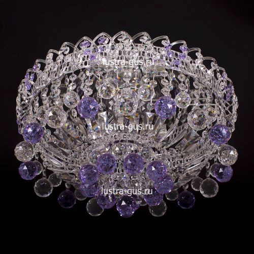Люстра Катерина шар сиреневая в Ижевске Гусь Хрустальный