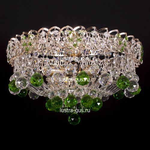 Люстра Катерина шар зеленая в Ижевске Гусь Хрустальный