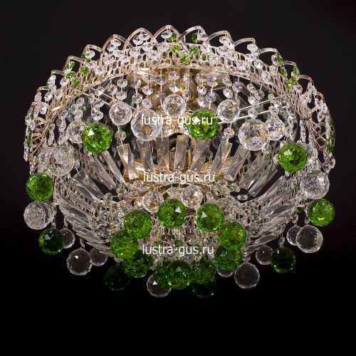 Люстра Катерина шар зеленая в Ижевске Гусь Хрустальный