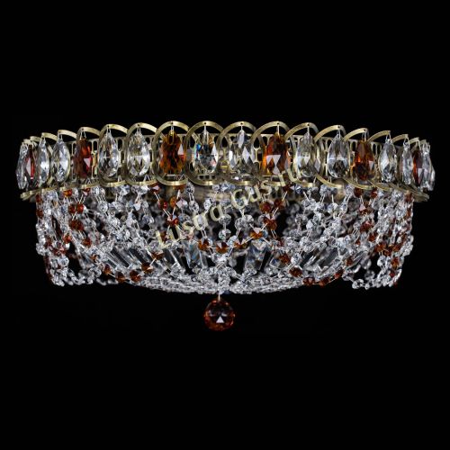 Люстра Хрустальный Каскад Ажур под бронзу Чайная в Ижевске Гусь Хрустальный