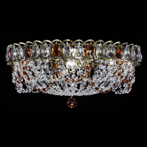 Люстра Хрустальный Каскад Ажур под бронзу Чайная в Ижевске Гусь Хрустальный