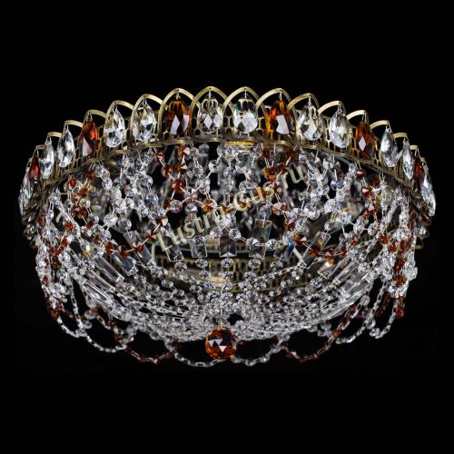 Люстра Хрустальный Каскад Ажур под бронзу Чайная в Ижевске Гусь Хрустальный