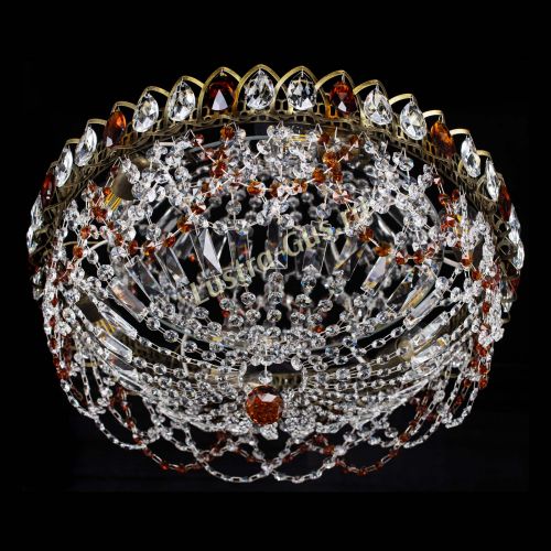 Люстра Хрустальный Каскад Ажур под бронзу Чайная в Ижевске Гусь Хрустальный