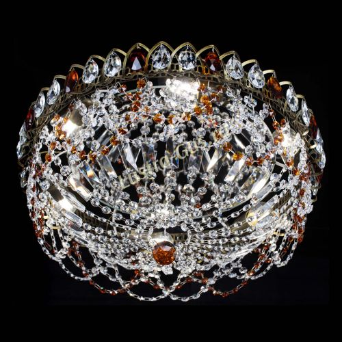 Люстра Хрустальный Каскад Ажур под бронзу Чайная в Ижевске Гусь Хрустальный