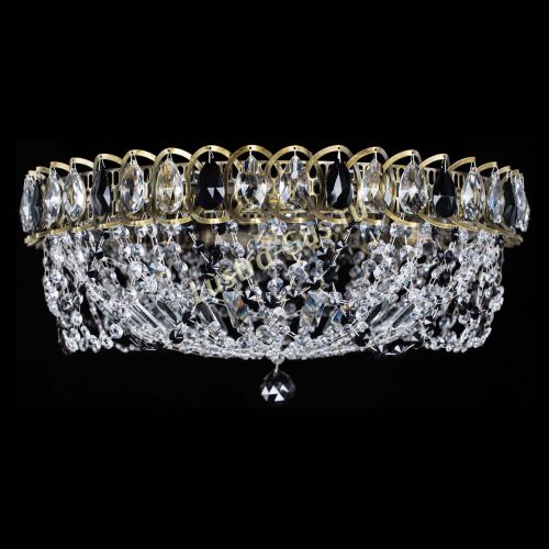 Люстра Хрустальный Каскад Ажур под бронзу Черная в Ижевске Гусь Хрустальный