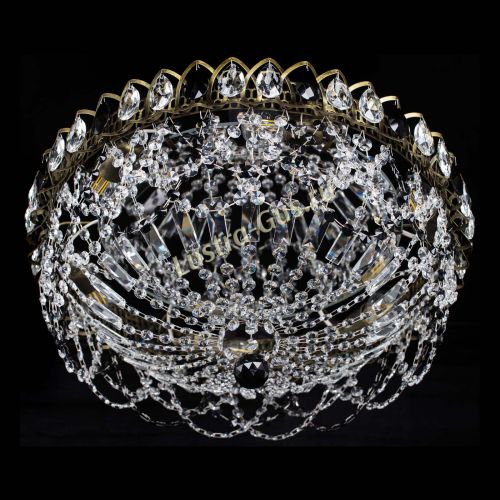 Люстра Хрустальный Каскад Ажур под бронзу Черная в Ижевске Гусь Хрустальный